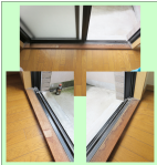 掃き出し窓‐木枠の色落ち・色褪せ