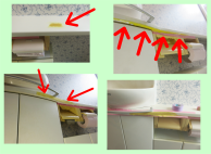 トイレ内の扉やカウンターのリペア