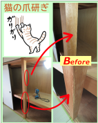 猫の爪研ぎ