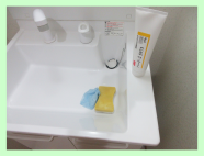 プラスチック製の洗面台をリペア