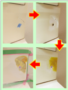 プラスチック素材の割れを修理・修復作業中
